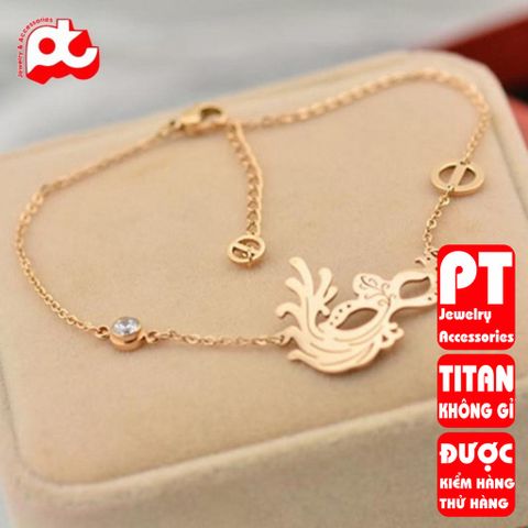 Lắc chân nữ titan cao cấp thời trang trangsucpt không đen giá rẻ PTLCNT57 400847