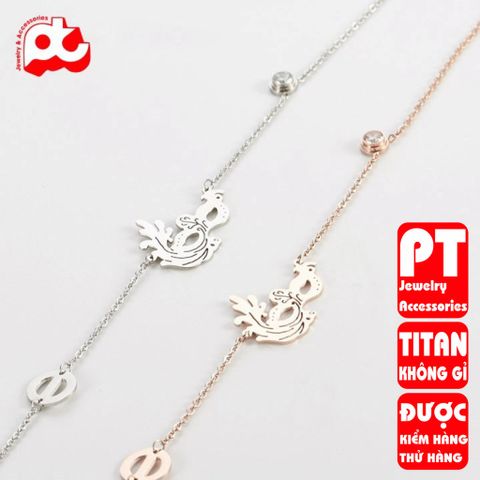 Lắc chân nữ titan cao cấp thời trang trangsucpt không đen giá rẻ PTLCNT57 400847