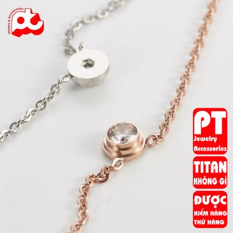 Lắc chân nữ titan cao cấp thời trang trangsucpt không đen giá rẻ PTLCNT57 400847