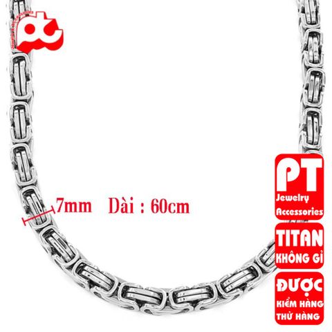 Dây Chuyền Nam Titan Cao Cấp Sang Trọng, Chống Gỉ, Phong Cách Mạnh Mẽ, Kích Thước Điều Chỉnh - Phụ Kiện Thời Trang Nam Đẳng Cấp