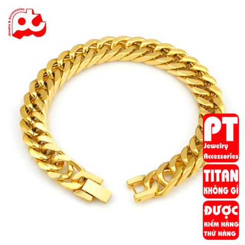 Lắc Tay Nam Titan Cao Cấp - Phong Cách Mạnh Mẽ, Không Gỉ - Phụ Kiện Thời Trang Sang Trọng cho Đấng Mày Râu