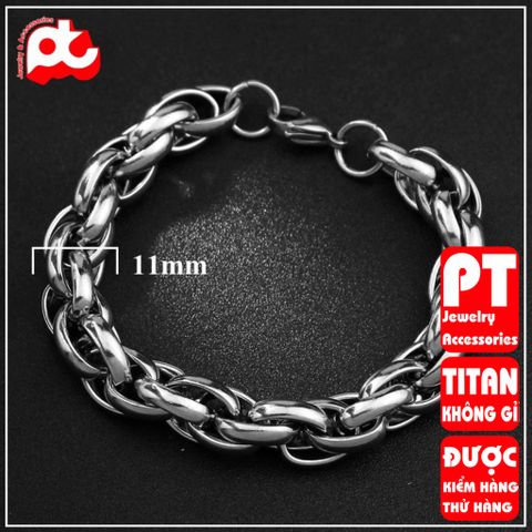 Lắc Tay Nam Titan Cao Cấp - Phong Cách Mạnh Mẽ, Bền Bỉ, Không Gỉ, Thời Trang Đẳng Cấp cho Phái Mạnh