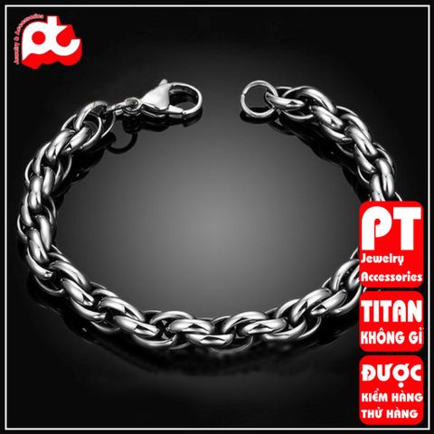 Lắc Tay Nam Titan Cao Cấp - Phong Cách Mạnh Mẽ, Bền Bỉ, Không Gỉ, Thời Trang Đẳng Cấp cho Phái Mạnh
