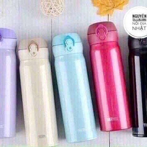 Bình Giữ Nhiệt Inox Thermos 500ml Nhật Bản - Giữ Nóng Lên Đến 12 Giờ, Giữ Lạnh 24 Giờ, Thiết Kế Gọn Nhẹ, Phù Hợp Chuyến Du Lịch, Công Sở