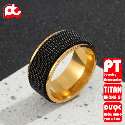 Nhẫn nam nữ xích lưới xoay Elas cao cấp thép không gỉ trangsucpt hiphop đường phố Unisex PTNNA31 400903