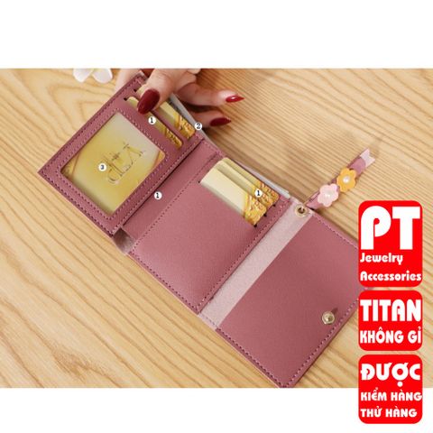 Ví Nữ Mini Ngắn Cầm Tay Dễ Thương Nữ Tính Phong Cách Hàn Quốc PTVI119 400911