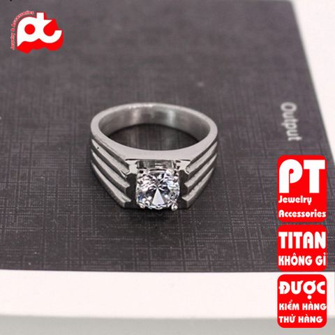 Nhẫn nam inox cao cấp thời trang titan cao cấp thời trang titan thép không gỉ 3 sọc PTNNA229 400955