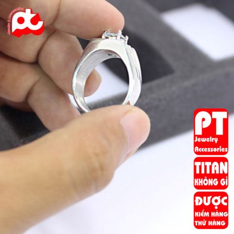 Nhẫn nam inox cao cấp thời trang titan cao cấp thời trang titan thép không gỉ 3 sọc PTNNA229 400955