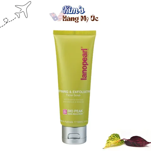 Tẩy Tế Bào Chết Làm Sáng Da Mặt Lanopearl - Exfoliating Facial Scrub 100ml Chống Oxy Hóa, Giảm Mụn Đầu Đen, Dưỡng Ẩm Da Mịn Màng, Xuất Xứ Úc