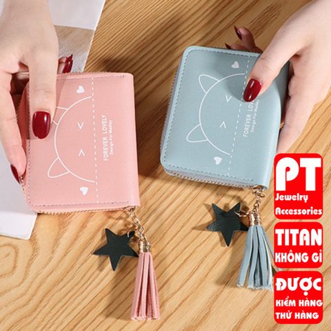 Ví Nữ Mini Ngắn Cầm Tay Dễ Thương Nữ Tính Phong Cách Hàn Quốc PTVI117 400997