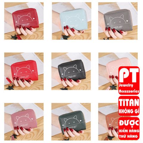 Ví Nữ Mini Ngắn Cầm Tay Dễ Thương Nữ Tính Phong Cách Hàn Quốc PTVI117 400997
