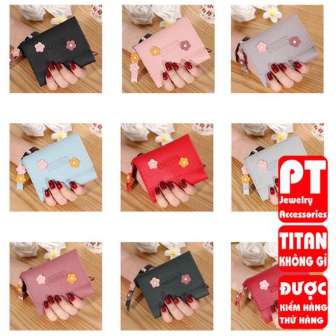 Ví Nữ Mini Ngắn Cầm Tay Dễ Thương Nữ Tính Phong Cách Hàn Quốc PTVI119 400999