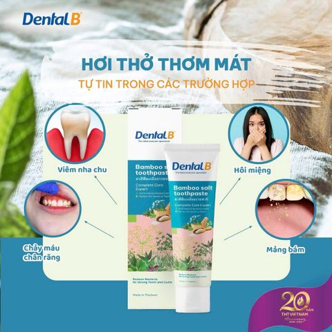 Kem đánh răng thảo dược Dental B - Giải pháp tự nhiên bảo vệ nụ cười và sức khỏe răng nướu, ngăn ngừa sâu răng, hôi miệng.