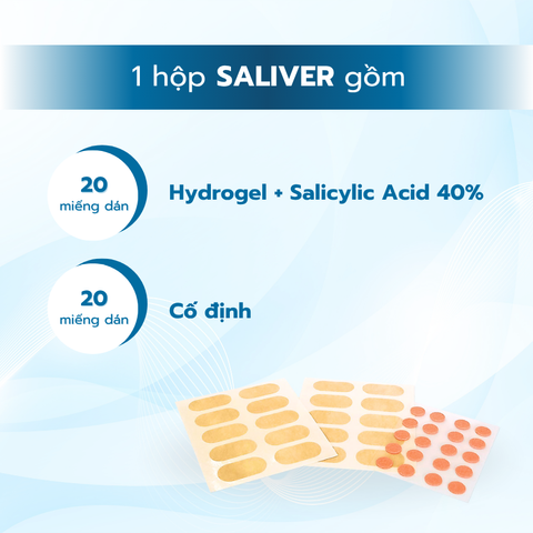 Miếng Dán Loại Bỏ Mụn Cóc SALIVER-20 - Plaster An Toàn Hiệu Quả Cho Mụn Cóc Và Vết Chai, Bộ 20 Miếng Dán 10mm