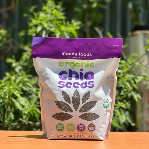 Hạt Chia Hữu Cơ Monda Food 1.36kg - Siêu Thực Phẩm Chống Táo Bón, Tốt Cho Tim Mạch, Giúp Kiểm Soát Cân Nặng