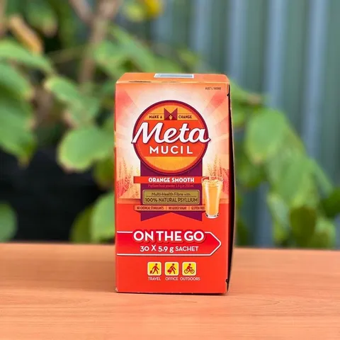 Bột Bổ Sung Chất Xơ Metamucil Vị Cam - Hỗ Trợ Tiêu Hóa Và Sức Khỏe Tim Mạch - Hộp 30 Gói 5.9g