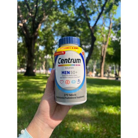 Vitamin Tổng Hợp Centrum Silver 50+ Cho Nam - Hỗ Trợ Cơ Bắp, Tim Mạch, Não Bộ, Mắt, Hệ Miễn Dịch - 275 Viên Mỹ