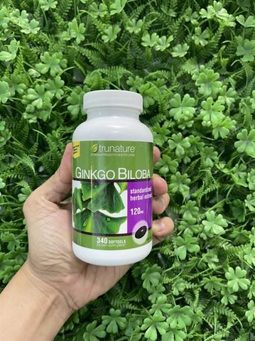 Viên uống bổ não Trunature Ginkgo Biloba 120mg - Hỗ trợ trí nhớ và tập trung, 340 viên