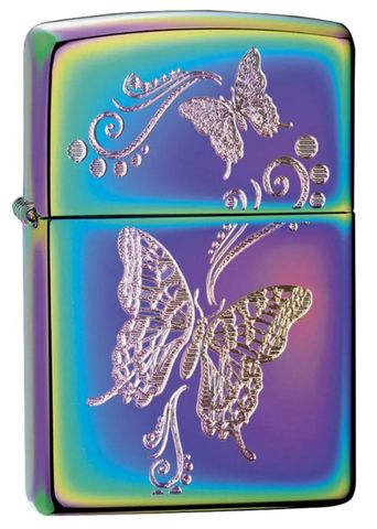 Bật Lửa Zippo 28442 - Butterflies Spectrum Chrome Độc Đáo, Quà Tặng Từ Bướm, Bật Lửa Sang Trọng và Thời Trang