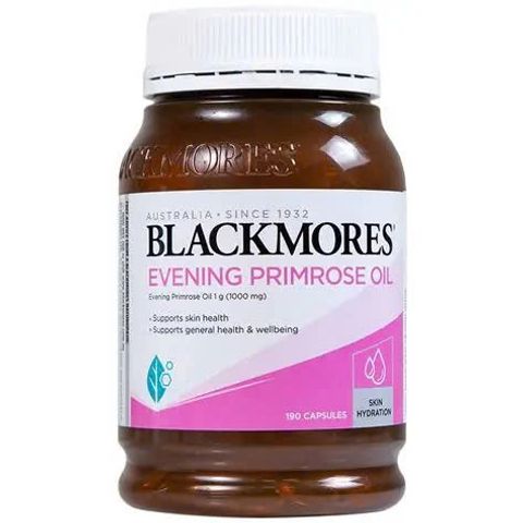 Viên uống Blackmores Evening Primrose Oil 190 viên - Tăng cường sức khỏe làn da, hỗ trợ dưỡng ẩm và cân bằng hormone cho phụ nữ.