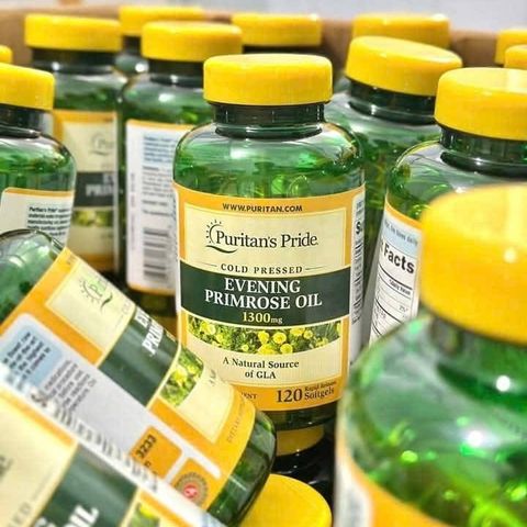 Viên uống tinh dầu hoa anh thảo Puritan's Pride 1300mg 120 viên - Cân bằng nội tiết, hỗ trợ sức khỏe phụ nữ tự nhiên