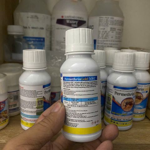 Thuốc diệt muỗi Permethrin Gold 50EC 100ml - Chất diệt côn trùng hiệu quả cho muỗi, ruồi, gián, kiến và nhiều loại khác