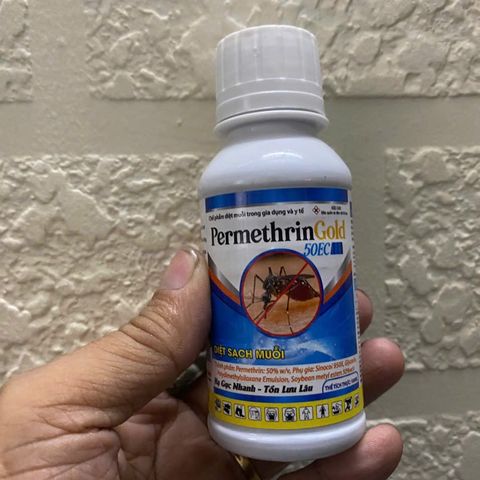 Thuốc diệt muỗi Permethrin Gold 50EC 100ml - Chất diệt côn trùng hiệu quả cho muỗi, ruồi, gián, kiến và nhiều loại khác