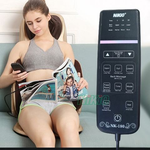 Ghế Massage Toàn Thân 4D Nikio NK-180 - Xoa Bóp Nhiệt Hồng Ngoại, Cải Thiện Đau Lưng, Thư Giãn Tối Ưu Tại Nhà