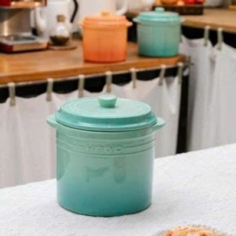 Hũ Gốm Sứ Muối Dưa Cà Rainbow Kaiyo 2L - Chất Liệu Ombre Độc Đáo, Thích Hợp Để Bảo Quản Thực Phẩm và Trang Trí Nhà Bếp