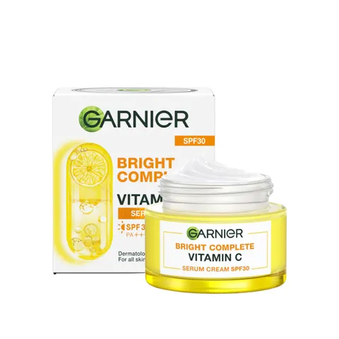 Kem Dưỡng Sáng Da Garnier Bright Complete 50ml - Yoghurt Sleeping Mask Và Water Gel Chăm Sóc Da Ngày Đêm, Rạng Rỡ Tươi Trẻ