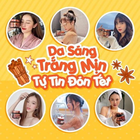 Tẩy Tế Bào Chết Toàn Thân Chiết Xuất Quế Hồi & Cà Phê 380ml - Sản Phẩm Giúp Da Mịn Màng, Trắng Sáng, Chống Lão Hóa Từ Nga