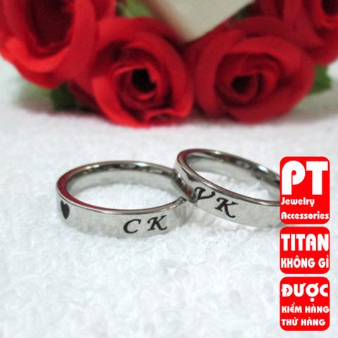 Nhẫn cặp vợ chống inox ĐV: 1CHIẾC cao cấp sang trọng không đen HCM 401302