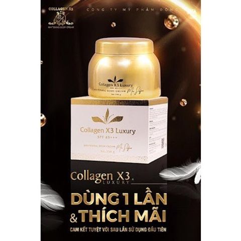 Kem Dưỡng Trắng Da Body Collagen X3 Luxury Đông Ánh - Chống Lão Hóa, Cung Cấp Độ Ẩm, Bảo Vệ Da Với SPF 45+++