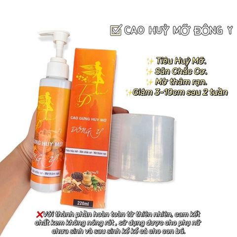 Gel Tan Mỡ Bụng Cao Gừng Đông Y - Giảm Mỡ Hiệu Quả Sau Sinh, An Toàn Cho Phụ Nữ - Giảm Rạn Da, Tặng Nilong và Thước Dây