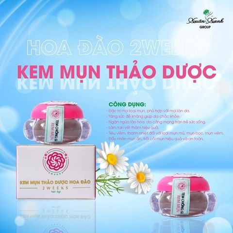 Kem Khử Mụn Hoa Đào - Thảo Dược Tự Nhiên Ngăn Ngừa Mụn, Làm Mờ Vết Thâm, Dưỡng Trắng Da cho Nam và Nữ - Chăm Sóc Da Hiệu Quả