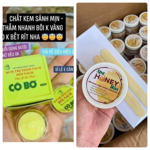 Combo Wax Lông Honey Spa và Kem Khử Thâm Nách - Giải Pháp Trắng Da, Khử Hôi, Dành Cho Nam Nữ, Chiết Xuất Thiên Nhiên