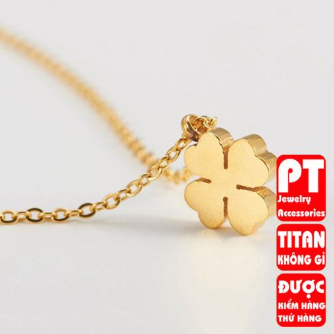 Lắc chân nữ titan cỏ 4 lá cao cấp thời trang trangsucpt 401377