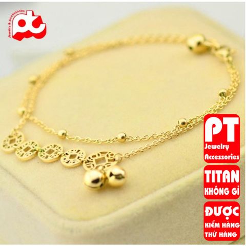 Lắc chân nữ titan cao cấp thời trang trangsucpt không đen giá rẻ PTLCNT63 401386
