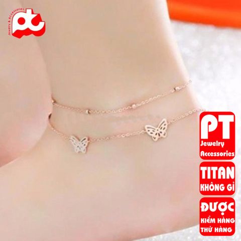 Lắc chân nữ titan cao cấp thời trang trangsucpt không đen giá rẻ PTLCNT78 401390