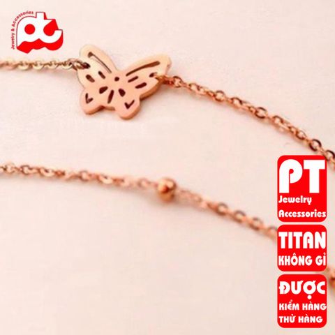 Lắc chân nữ titan cao cấp thời trang trangsucpt không đen giá rẻ PTLCNT78 401390
