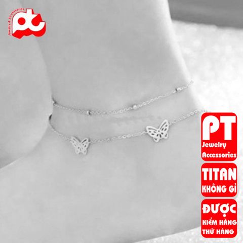 Lắc chân nữ titan cao cấp thời trang trangsucpt không đen giá rẻ PTLCNT78 401390