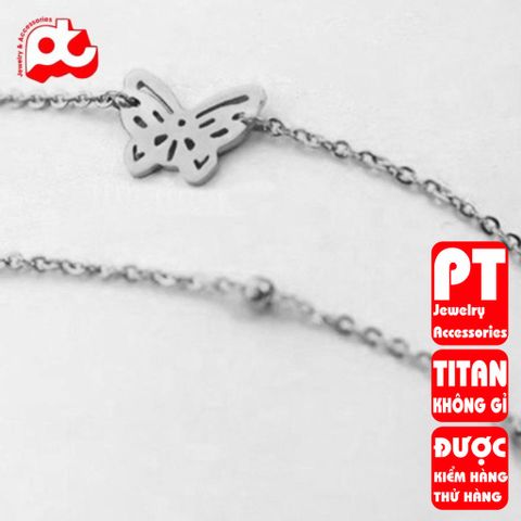 Lắc chân nữ titan cao cấp thời trang trangsucpt không đen giá rẻ PTLCNT78 401390