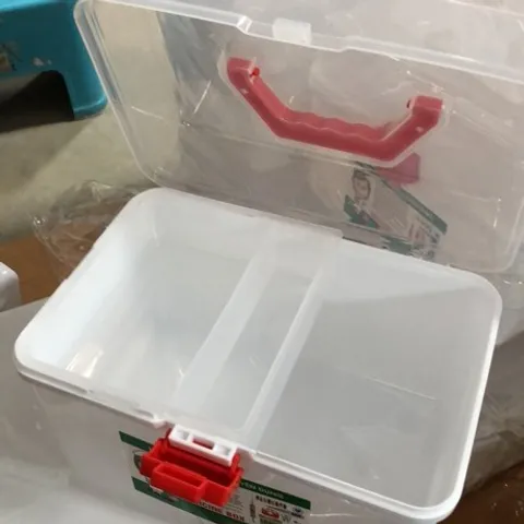 Hộp đựng thuốc y tế đa năng - Hộp sắp xếp thuốc gia đình di động an toàn, tiện lợi, chất liệu nhựa trong suốt 26x17x19cm