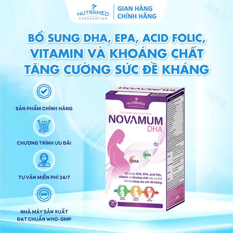 Novamum DHA hỗ trợ bổ sung dưỡng chất, tăng sức đề kháng cho mẹ bầu