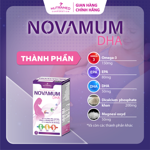 Novamum DHA hỗ trợ bổ sung dưỡng chất, tăng sức đề kháng cho mẹ bầu