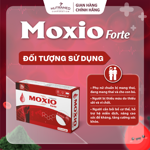 Viên uống Moxio Forte hỗ trợ bổ sung sắt, tăng cường sức đề kháng, giảm nguy cơ thiếu máu (30 viên)