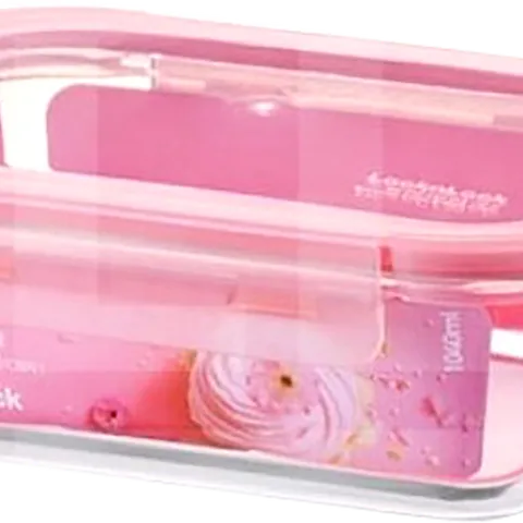 [LOCKnLOCK] Hộp Thủy Tinh Chịu Nhiệt Rose Với Nắp Màu Đỏ Hoa Anh Đào LLG402 -640ml