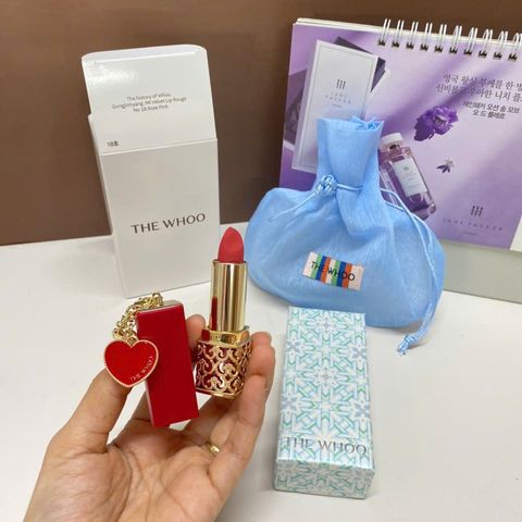 Son Lì Hoàng Cung Whoo Velvet Lip Rouge - Hồng Đào, Đỏ Cam, Phiên Bản Giới Hạn, Son Dưỡng Môi Sang Trọng, Cuốn Hút