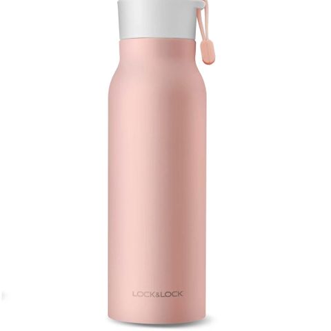 Bình Giữ Nhiệt LocknLock Name Tumbler LHC4125 500ml - Thép Không Gỉ, Màu Hồng, Giữ Nóng 8 Giờ, Dùng Đi Làm, Đi Học, Tập Thể Thao