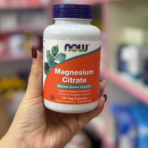 100% hàng mỹ – NOW Magnesium Citrate 120 viên hỗ trợ thần kinh, giảm căng thẳng, ngủ ngon